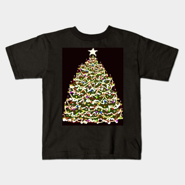 Nostalgic Christmas Tree Kids T-Shirt by MamaODea